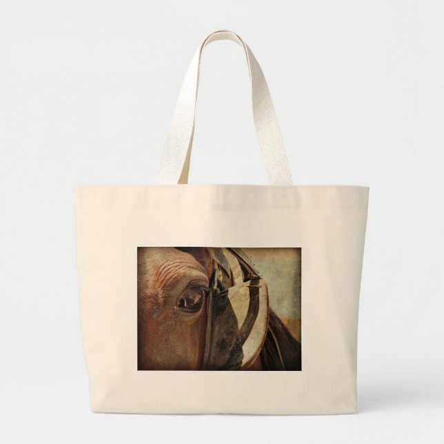 Amish Horse Eye Large Tote Bag (Front)