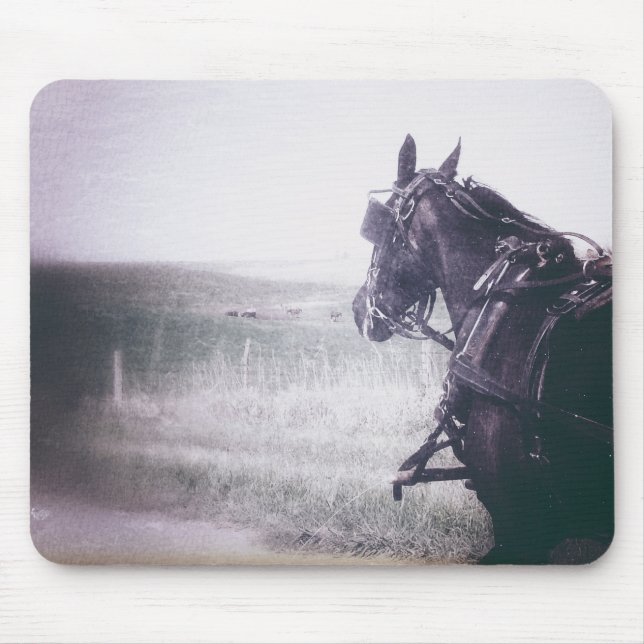 Amish Horse Mouse Mat (Front)