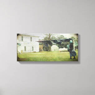Amish Laundry Day Canvas Print