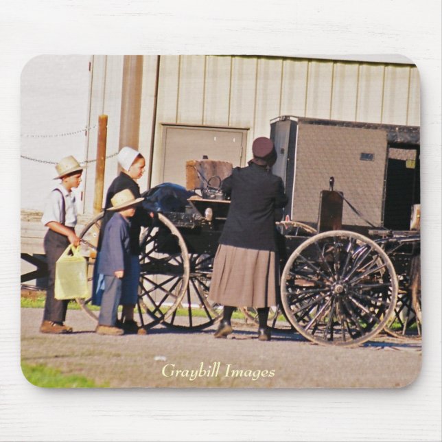 Amish Loading Buggy Mouse Mat (Front)