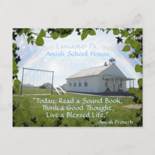 Amish  Postcard,School House. ADD YOUR TEXT Postcard