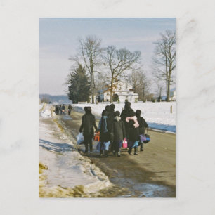 Amish School Day Postcard