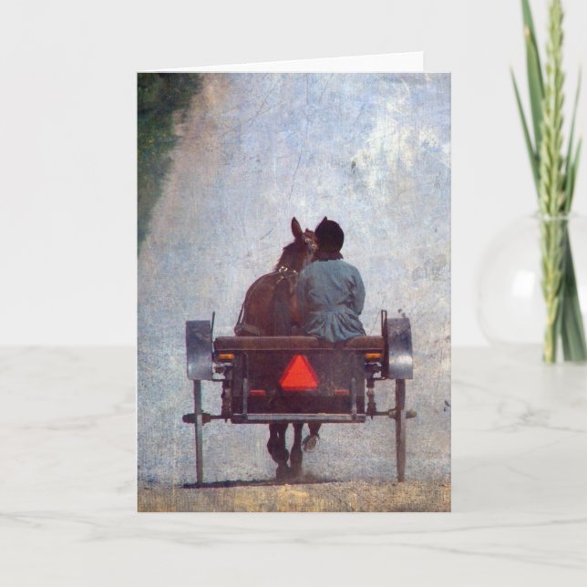 Amish Travel, Grunge All Occasions  Card (Front)