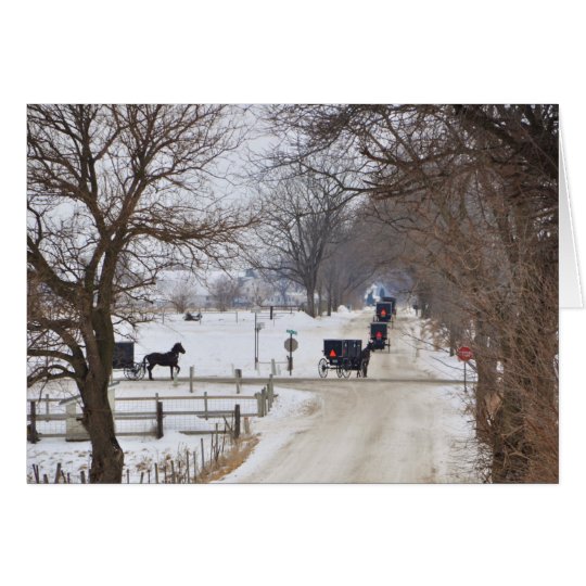 Amish Winter Procession Card