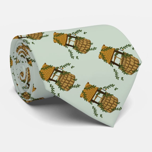 Amish Wishing Well  tie  (Rolled)