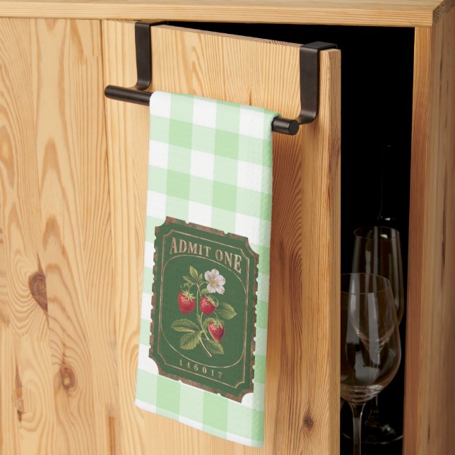 Amit one -Strawberry Tea Towel (Thirds Fold)