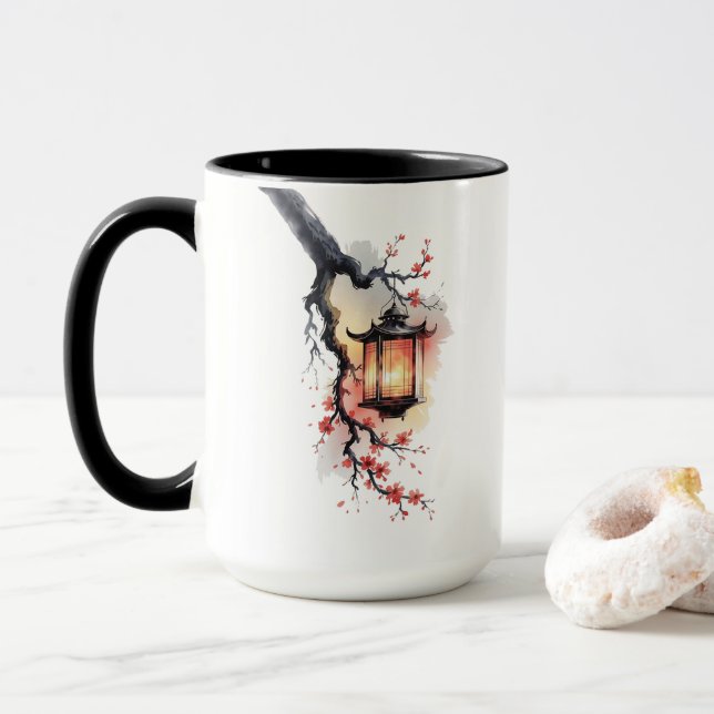 Amita - Cherry Blossom Lantern Twins Mug (With Donut)