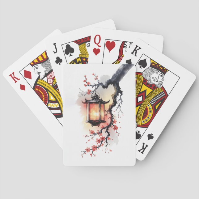 AMITA | Infinite Lantern | Cherry Blossom Light  Playing Cards (Back)
