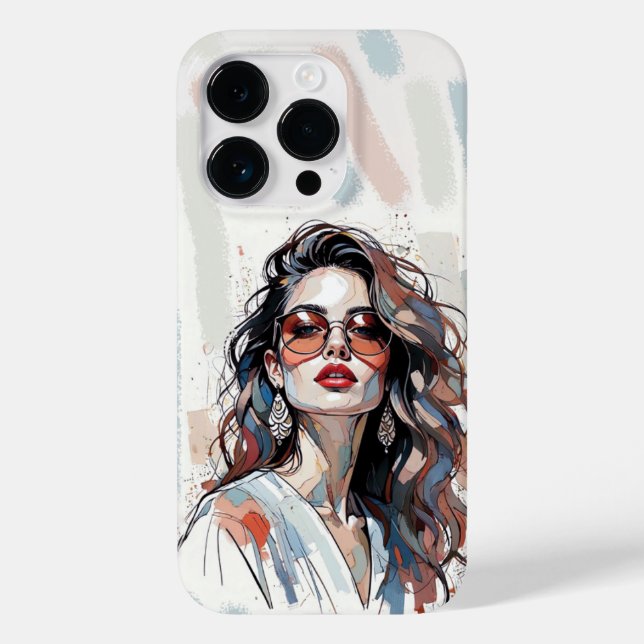 AMITA | Soft Pastel Art Woman Phone Cases (Back)