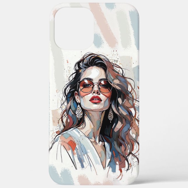 AMITA | Soft Pastel Art Woman Phone Cases (Back)