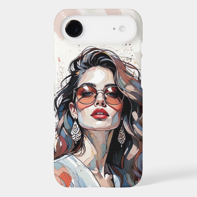AMITA | Soft Pastel Art Woman Phone Cases (Back)