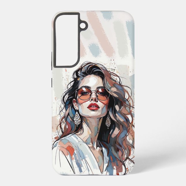 AMITA | Soft Pastel Art Woman Phone Cases (Back)