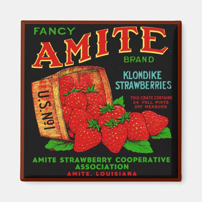 Amite Klondike Strawberries Magnet (Front)