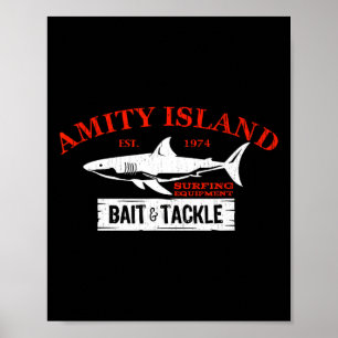 Amity Island It And Tackle Retro Fishing 1 Poster