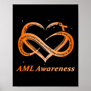 AML Warrior I'm Fine Acute Myeloid Leukaemia Aware Poster