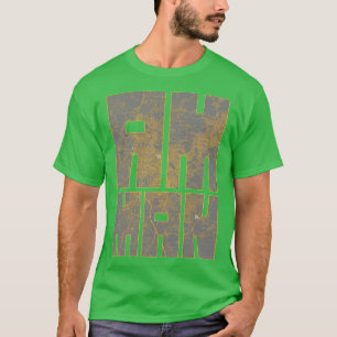 Amman City Map Typography Bauhaus T-Shirt