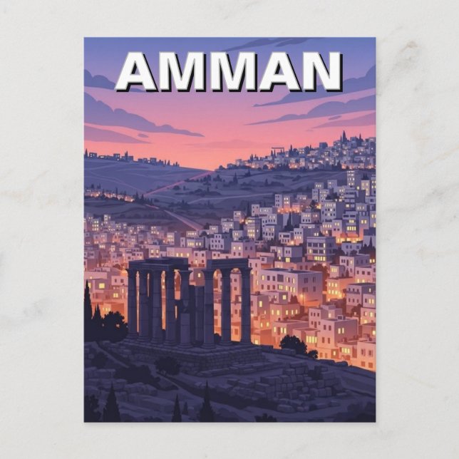 Amman Jordan Travel Postcard (Front)
