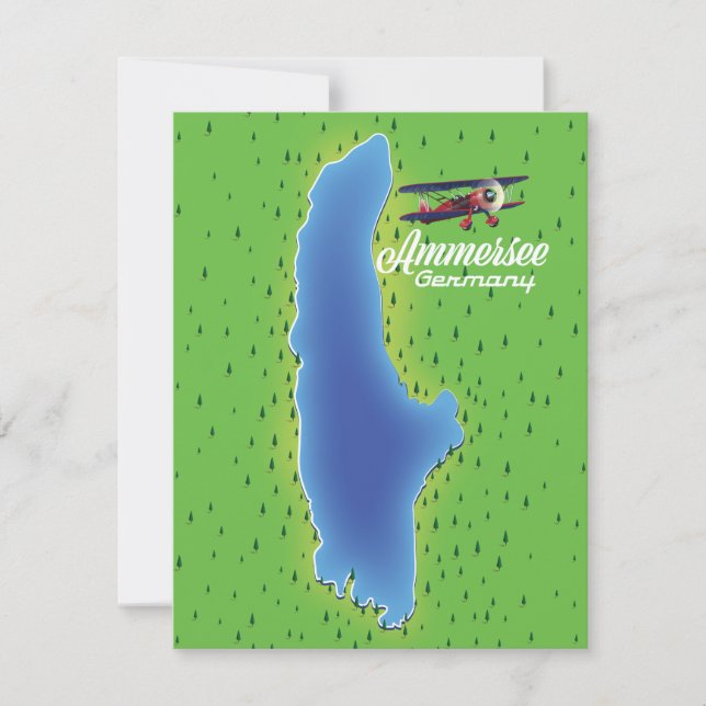 Ammersee Germany lake map (Front)