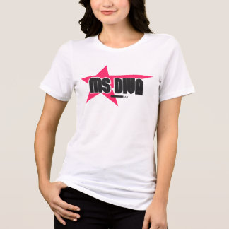 Ammo Apparel USA Ms Diva Jae Star Pink Woman's Tri-Blend Shirt
