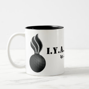 Ammo IYAAYAS Custom Name Black White Two-Tone Coffee Mug