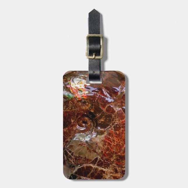 Ammolite Ammonite Luggage Tag (Front Vertical)
