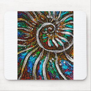 Ammonite Abstract Mouse Mat