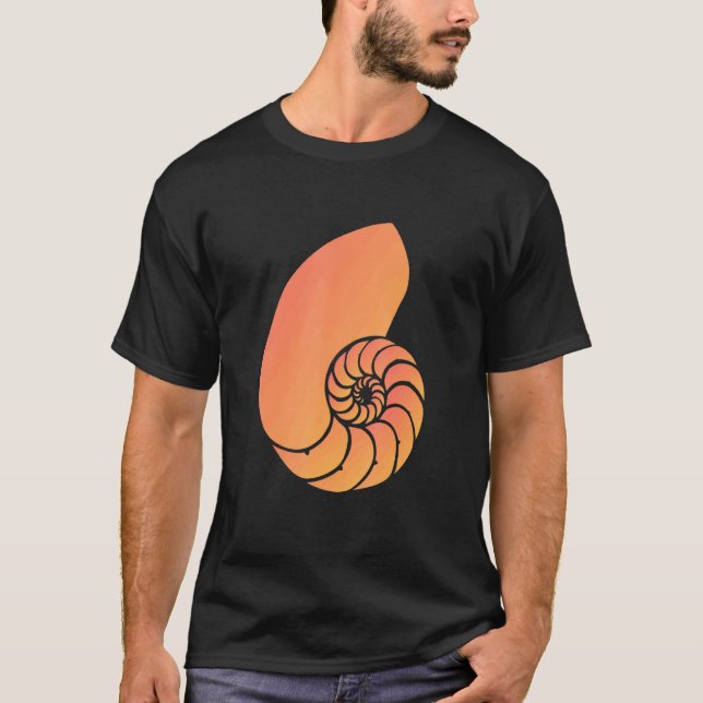 Ammonite Cephalopod Fossil Design T-Shirt (Front)