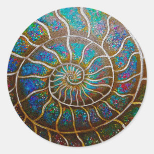 Ammonite Classic Round Sticker