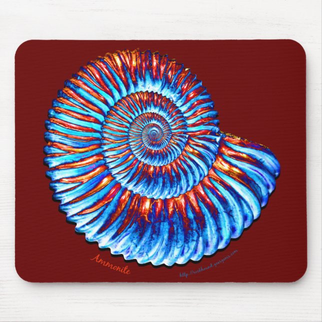 Ammonite fossil mouse mat (Front)