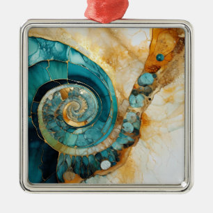 Ammonite Gem Fossil Christmas Ornament