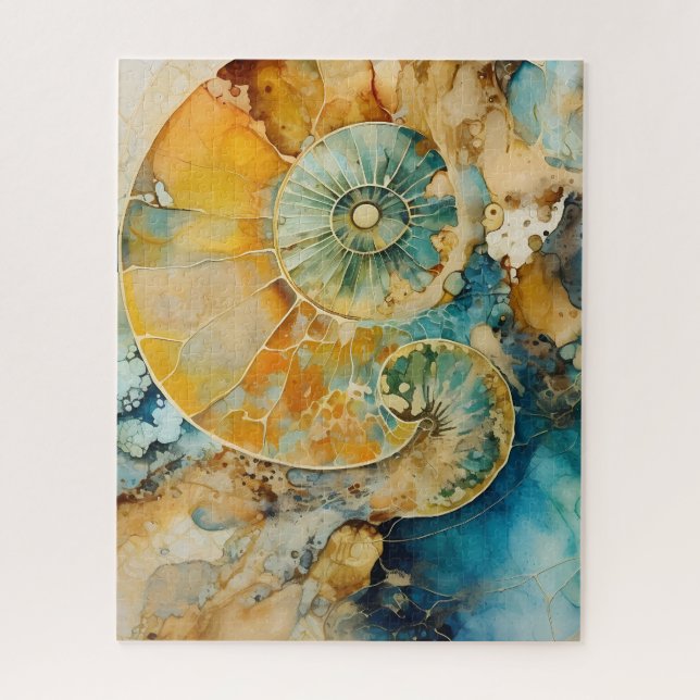 Ammonite Gem Fossil Puzzle (Vertical)