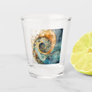 Ammonite Gem Fossil Shot Glass