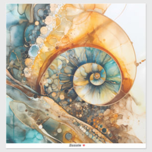 Ammonite Gem Fossil Vinyl Sticker