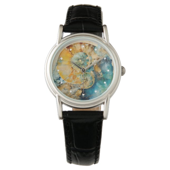 Ammonite Gem Fossil Watch (Front)