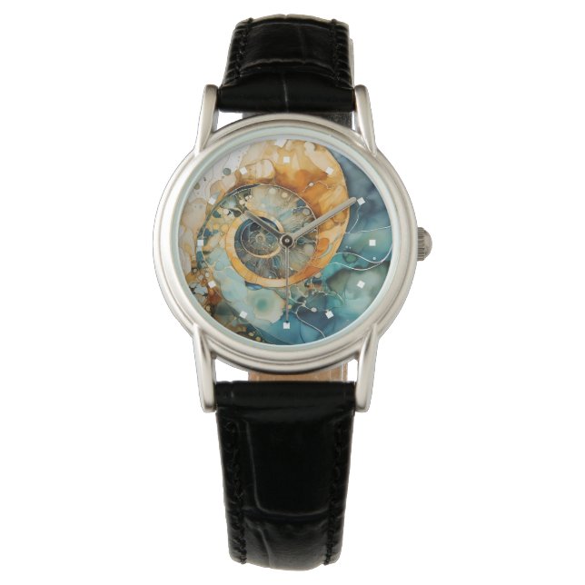 Ammonite Gem Fossil Watch (Front)