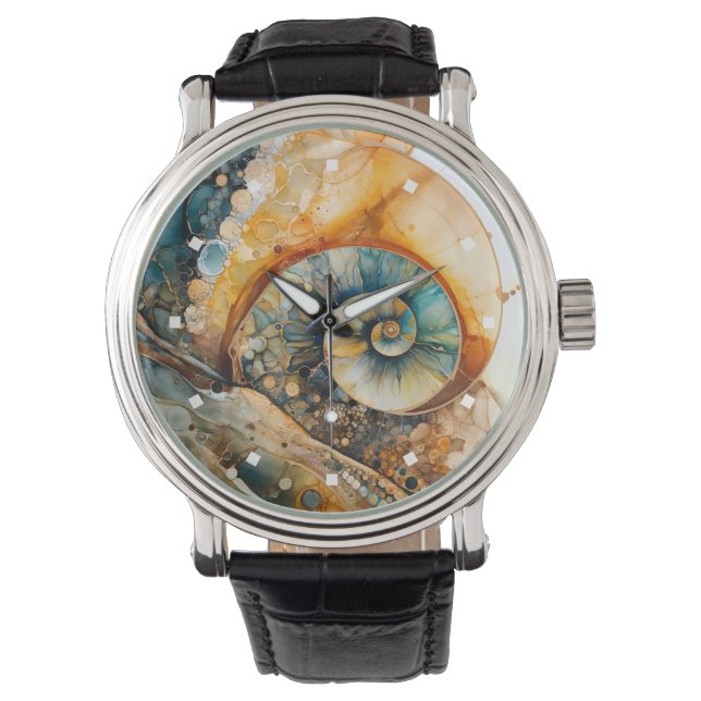 Ammonite Gem Fossil Watch (Front)