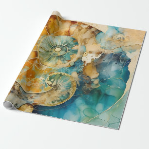 Ammonite Gem Fossil Wrapping Paper