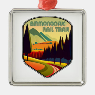 Ammonoosuc Rail Trail New Hampshire Colours Metal Tree Decoration