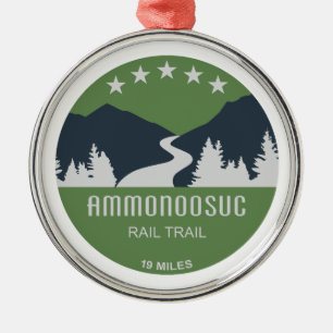 Ammonoosuc Rail Trail New Hampshire Metal Tree Decoration