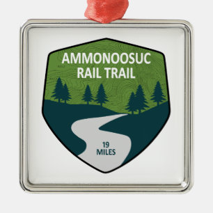 Ammonoosuc Rail Trail New Hampshire Metal Tree Decoration