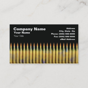 Ammunition Against Black Background Business Card