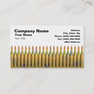 Ammunition Against White Background Business Card