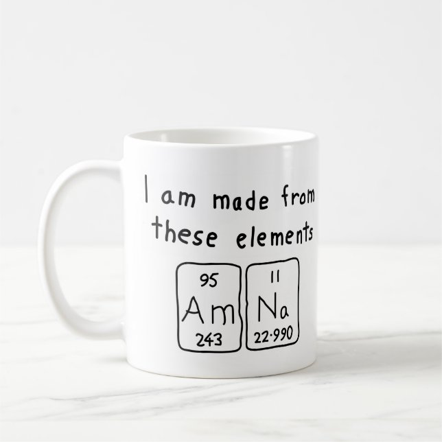 Amna periodic table name mug (Left)