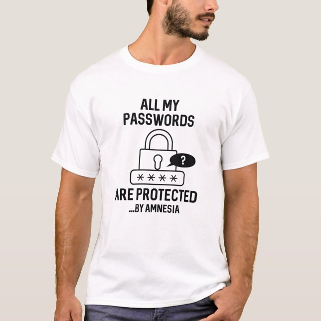 Amnesia Passwords T-Shirt (Front)