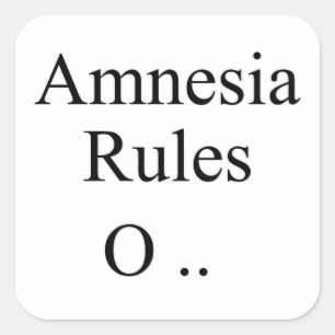 Amnesia Square Sticker