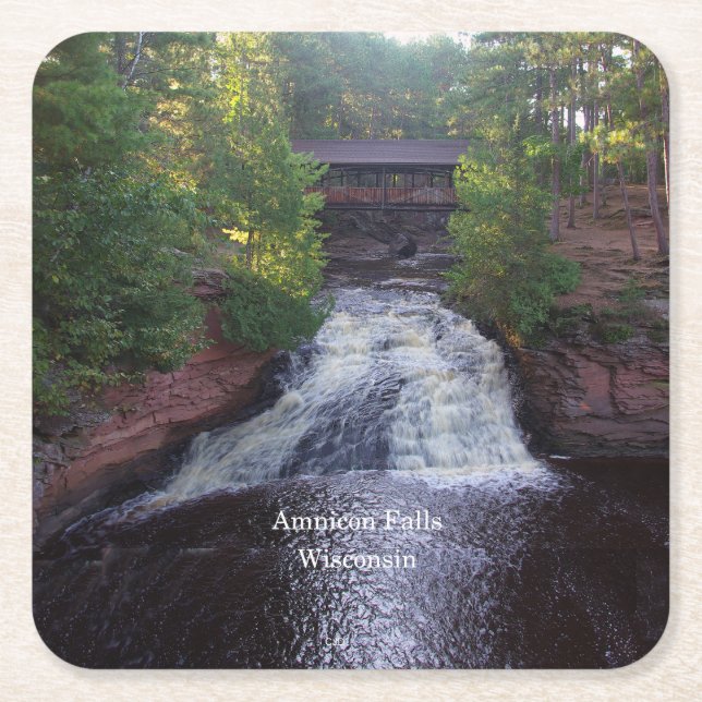 Amnicon Falls paper coaster (Front)