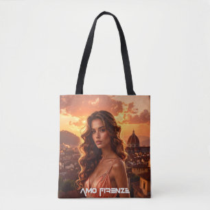 AMO FIRENZE - I LOVE FLORENCE - ITALY TOTE BAG