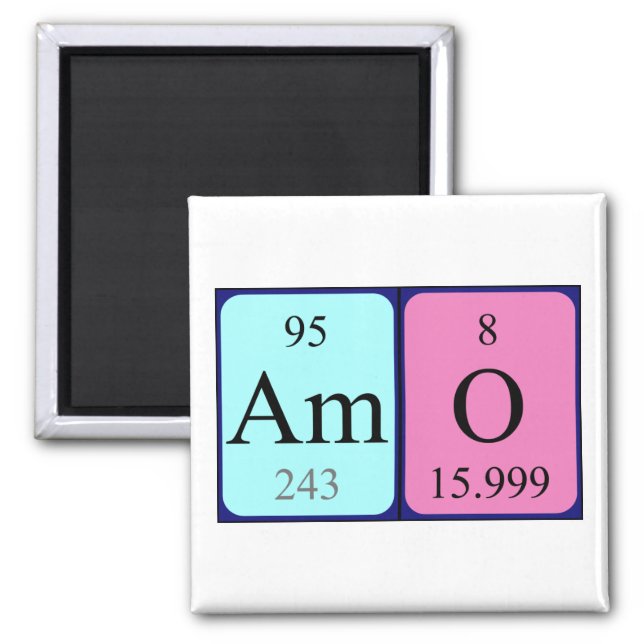 Amo periodic table name magnet (Front)