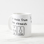 Amo periodic table name mug (Front Left)