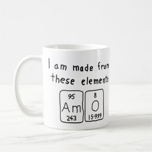 Amo periodic table name mug
